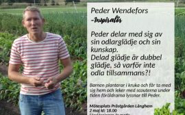 Peder Wendefors håller en föreläsning om odling