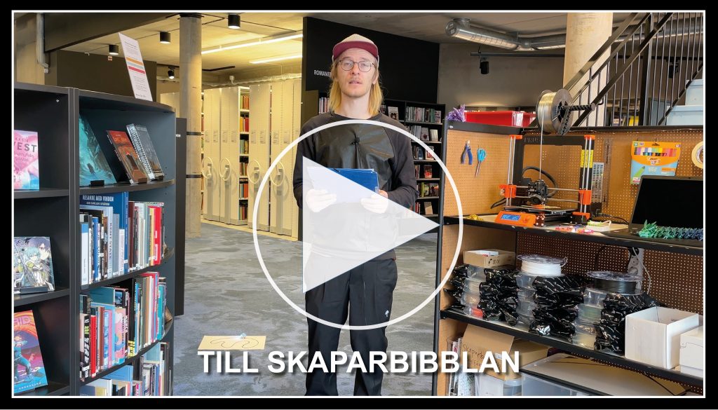 Kommunpoet Jimmy Alm på Tranemo Bibliotek