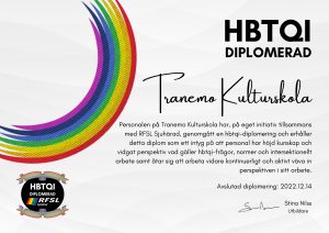 Tranemo Kulturskola - HBTQI-DIPLOMERAD